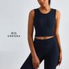 Chaleco de Yoga Acanalado para Mujer, Top de Yoga de Verano de Alta Intensidad, Espalda Hermosa, A Prueba de Golpes con Almohadillas en el Pecho, Sujetador Fitness para Ropa Exterior
