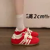 Zapatos casuales de cordones 2026 de suela blanda, zapatillas versátiles de colores combinados de suela plana, ligeras, cómodas, para entrenamiento alemán de estudiantes, versión coreana
