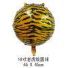 Novo Balão de Folha de Alumínio Listrado de Animal de 18 polegadas Bola Redonda para Festa de Aniversário Infantil Decoração Atacado do Fabricante