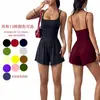 Amazon Europeo y Americano Transfronterizo 2026 Verano Nuevo Mono Corto Casual sin Tirantes para Mujer Pierna Ancha Ajuste Holgado