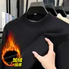 Popular Masculino Lã Grossa Forrada 600g Inverno Novo Gola Meia-Alta Suéter de Lã Masculino Camada Base Quente