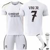 2526 Nova Camisa de Futebol Cavalo Real Camisa de Casa N°. 7 Ronaldo Não. 9 Mbappé Não. 10 Terno Infantil Adulto
