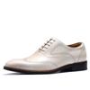 [Gran Venta] Zapatos de Cuero Casuales de Moda de Piel de Vaca, a Cuadros y Más Fáciles de Combinar, Resistentes al Desgaste, Formales para Negocios, Zapatos Tallados para Hombre