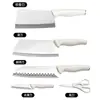 Cocina Hogar Cuchillo de Cocina Juego Completo Afilado Cuchillo para Rebanar Tabla de Cortar Dos en Uno Dormitorio Acero Inoxidable Cuchillo Combinado Venta al por Mayor
