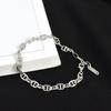 Joyería de Estilo Frío Ins Plata Esterlina S925 Pulsera Nariz de Cerdo Estilo Coreano Moda Elegante Pulsera Industria Pesada Pulsera