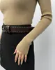 Cinto Estilo Americano Vintage, Cinto de Couro, Novo Cinto Punk Versátil para Mulheres com Rebites, Mesmo Estilo dos Influenciadores Populares