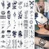 Tatuaje Adhesivo Temporal de Jugo de Mariposa Anillo de Brazo Anillo de Muslo Imagen Grande Impermeable Larga Duración No Reflectante Adhesivo Femenino