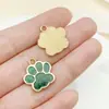 28 Goteo de Aceite Dibujos Animados Brillo Fino Pata de Gato Huella de Pata de Oso Colgante DIY Etiqueta para Cachorro Etiqueta para Mascota Accesorios de Joyería