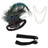 Conjunto Mascarado Lowosaiwor Anos 1920 Faixa de Cabeça Gatsby Anos 1920 Conjunto para Festa