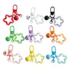 Hebilla de puerta giratoria pintada de colores con cierre de langosta 303, campanilla, colgante de cuenta de pentagrama de colores, accesorios para llavero