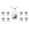 1 olla 8 tazas juego de vino de cerámica copa de vino blanco copa de vino pequeña separador de vino vintage traje de regalo práctico creativo japonés