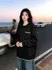 Sudadera retro de moda de calle con cuello redondo y manga larga 2026 nuevo top versátil y moderno para mujer de otoño