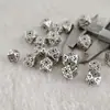 Aleación de Plata de Xizang Cubo Hueco Espaciador Cuentas Accesorios para Pulseras DIY Joyería Geométrica Retro Material