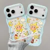 Urso Estrela é Adequado para Capa de Celular Apple Iphone16Promax 17 Transparente 14 Desenho Animado Fofo 13 Suporte 15