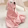 Directo de fábrica toalla de baño tipo capa de coralina para niños absorbente súper suave bata de baño