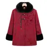 Roupas de Inverno para Mãe, Estilo Chinês Novo, Roupas Modernas e Elegantes para Mulheres de Meia-Idade e Idosas, Casaco de Algodão de Inverno para Avó, Roupa Externa Espessa com Forro de Lã