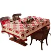Toalha de Mesa de Natal Impermeável e à Prova de Óleo Sem Lavagem Ano Novo Vermelha Decoração Festiva Toalha de Mesa de Café Mesa de Jantar Toalha de Mesa de Atmosfera