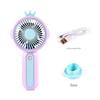 Cross-border desktop recarregável mini ventilador coroa dos desenhos animados grande vento ao ar livre portátil portátil usb pequeno ventilador