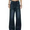 Jeans de mezclilla con estrellas brillantes y diamantes estampados en caliente, nuevos para mujer 2026, de cintura alta, caída suave, pantalones rectos versátiles