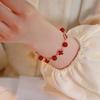 Pulsera de Ágata Roja Trébol de la Suerte para mujer 2024 año del Dragón cuentas de la suerte pulsera roja del sur pulsera para amigas