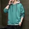 Moletom com Capuz para Homens Primavera e Outono 2026 Estilo Japonês Ins Marca Tendência Falso Duas Peças Moletom Masculino Juventude Casual Roupas Masculinas