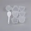 Molde de Bola de Arroz para Crianças Desenho Animado Molde de Bola de Arroz para Sushi Molde de Bento DIY Molde para Assar Biscoitos de Bola de Arroz com Algas