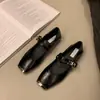 2025 Nuevos Zapatos Planos Mary Jane para Mujer de Piel Suave con Punta Cuadrada y Suela Suave, Zapatos Planos de Abuela de Punta Cuadrada Metálicos Plateados