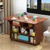 Mesa de comedor plegable para uso doméstico, adecuada para apartamentos pequeños, móvil, rectangular, mesa plegable simple para 4-6 personas, ideal para viviendas de alquiler