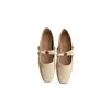 Sapatos Mary Jane Quadrados com Salto Interno Aumentador, Estilo Francês Inspirado em Chanel, para Mulheres, Novo Modelo 2026