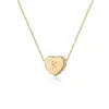 Amazon Transfronterizo Nuevo Diseño Collar con Forma de Corazón Collar de 26 Letras Moda para Mujer Versátil Regalo de Cumpleaños