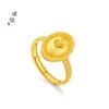 Tienda de oro con arena de oro estilo corte europeo retro anillo de medalla de oro ovalado regalo retro Gorgeous para novia
