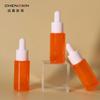 Botella gotero personalizada de 10 ml con fondo grueso de color naranja, botella redonda recta de hombro plano color macarrón, botella para líquido original, botella de esencia, botella de vidrio