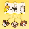 Animal Perro Gato Llavero de PVC Anillo de Llavero Cadena de Llaves Colgante Anillo de Llavero Llave de Coche