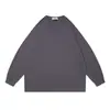 Beijie Moda Masculina Estilo Americano Marca Tendência Outono 2025 Novo Camiseta de Manga Longa Cor Sólida Fio Duplo 300g Camisa Básica Simples Masculina
