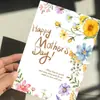 Nueva Tarjeta de Felicitación del Día de la Madre en Inglés Bendición Floral Tarjeta de Regalo Festivo Tarjeta Escrita a Mano