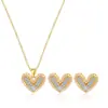 Serie de Conjuntos de Joyería Transfronterizos, Accesorios de Joyería de Lujo Ligero y Gama Alta, Conjuntos de Joyería de Cobre Chapado en Oro de Diseño de Nicho, Artículos Populares