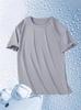 Camisa de manga curta de secagem rápida resistente à sujeira para homens, camiseta de base respirável e de malha de seda gelada, camiseta masculina de meia manga para homens