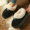 Zapatos de Invierno Gruesos de Ante Felpa Algodón Cálidos Más Terciopelo para Hombre y Mujer Zapatos Peludos Interiores para el Hogar Antideslizantes Suela Suave Cubierta de Talón Zapatos de Algodón