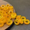 Jade Huanglong amarillo hielo anillo de correr cuentas sueltas anillo colgante pequeño anillo colgante manual para bricolaje juego de texto estrella luna bodhi accesorios para pulsera lote disperso