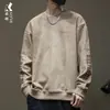 Sudadera de Gamuza Americana para Hombre Otoño e Invierno Holgada Talla Grande para Hombre Plus Size Prendas Superiores y Chaquetas Modernas
