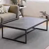 Mesa de Centro para Uso Doméstico, Mesa Pequeña de Hierro Forjado para Sala de Estar, Mesa de Centro Sencilla para Casa de Alquiler u Oficina, Mesa de Té Moderna Estilo Italiano para Balcón