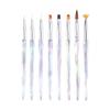 Fornecimento Direto Transfronteiriço de Canetas para Manicure Gradiente, Canetas de Cristal, Canetas em Forma de Leque, Canetas Esculpidas, Canetas Pintadas, Conjunto Portátil Disponível para Atacado