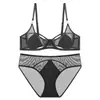Sujetador Sexy Transfronterizo para Mujer, Morado Pura Pasión Estilo Delgado Hueco Push-Up, Minimiza Busto Grande Conjunto de Lencería Anticaída