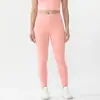 Calça de yoga feminina transfronteiriça, secagem rápida, alta elasticidade, compressão, comprimento nove pontos, sensação de pele nua, cintura alta, bumbum de pêssego, calça para esportes e fitness