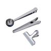 Clip Sellador de Acero Inoxidable Amazon para Leche en Polvo, Snacks, Clip para Alimentos, Clip de Cocodrilo, Clip Sellador para Granos de Café con Cuchara