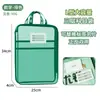 Bolsa de malla para documentos tamaño A4, clasificación multicapa, bolsa de almacenamiento de documentos de gran capacidad en forma de L engrosada, bolsa de mano transparente para exámenes