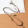 Corda Trançada Feita à Mão Estilo Xizang Cordão para Pingente Thangka Amuleto de Buda Corda para Corrente de Pescoço Contas Dzi Corda para Pendurar Âmbar Jade Corrente para Clavícula