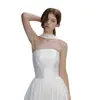 Vestido de Noiva Elegante e Simples Sem Alças com Gola Removível, Vestido de Noiva Leve Estiloso para Ensaio de Viagem da Noiva, Vestido Principal Estilo Floresta para Casamento no Gramado