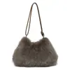 Bolso de Axila Nuevo de Imitación de Visón para Otoño e Invierno, Bolso de Felpa de Moda y Versátil, Bolso de Hombro, Bolso de Mano de Gama Alta, Bolso de Felpa