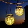 Lámpara de Bola Colgante LED Tarro de Masón Lámpara de Pared Solar Lámpara de Cielo Estrellado para Patio Lámpara de Proyección Tapón de Botella Cadena de Luces Impermeable IP67